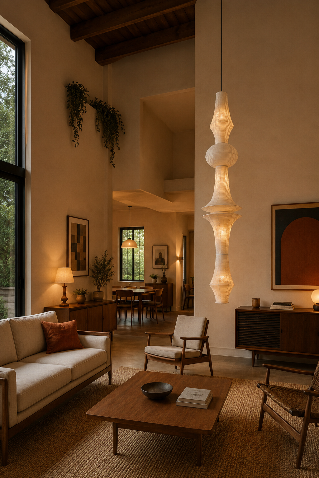 What to Pair with a Statement Pendant Light for 1960s Italian Apartment Living