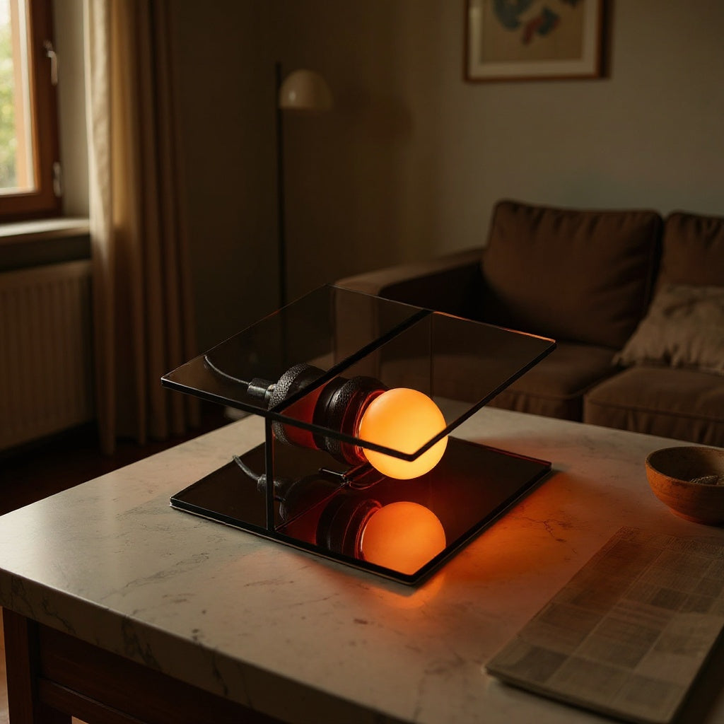 Where to Place a Mid Century Modern Glass Table Lamp in Your Home