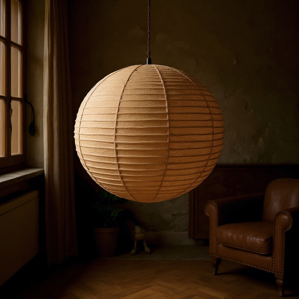 Globe Linen Pendant Light