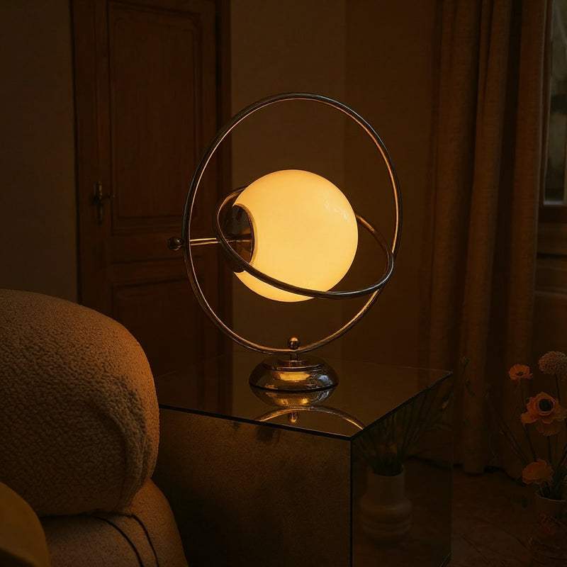 Glass Planet Table Lamp