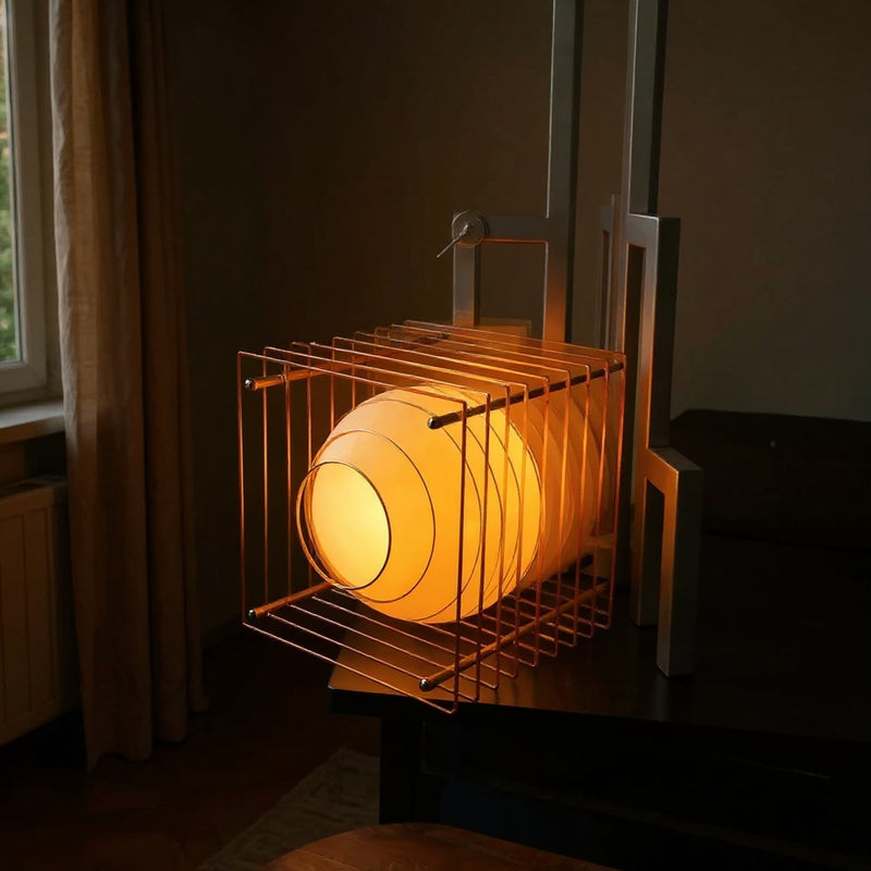 Geometric Moon Cube Rechargeable Table Lamp