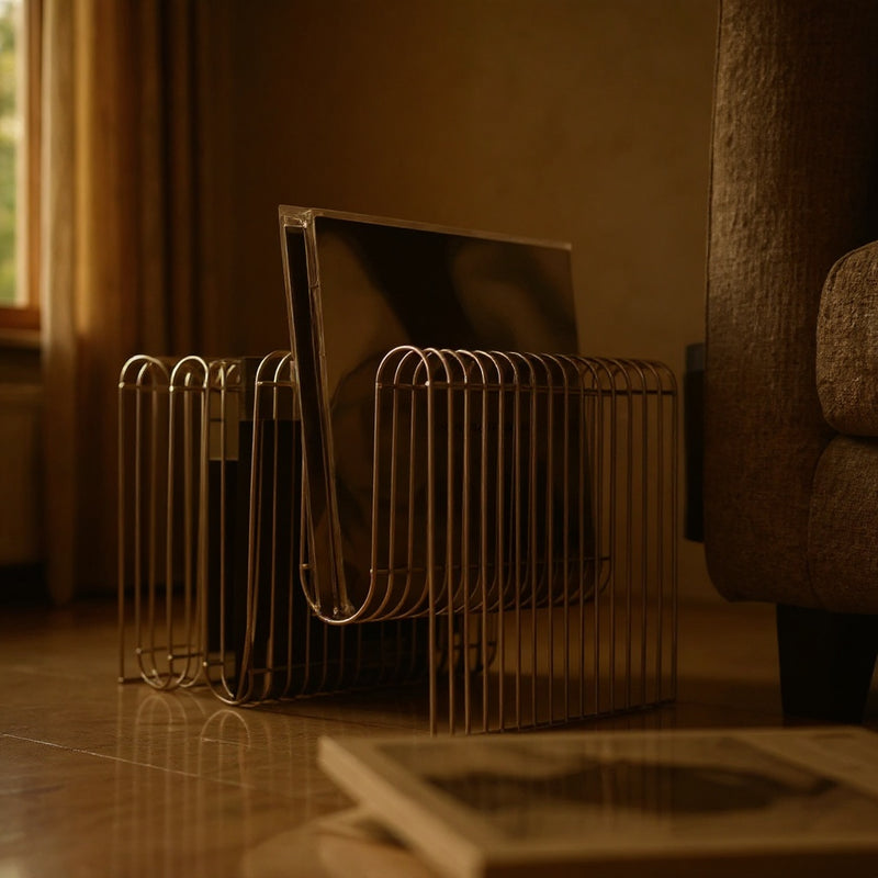 Metal Magazine/Vinyl Rack