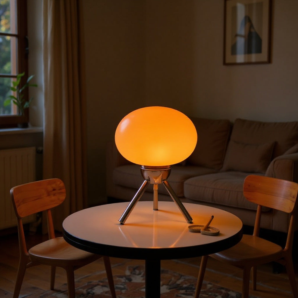 Glass Mushroom Table Lamp