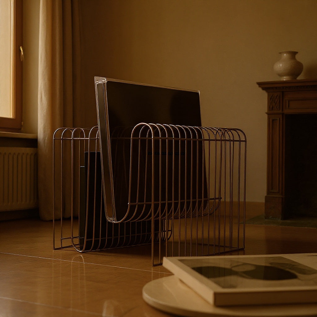 Metal Magazine/Vinyl Rack