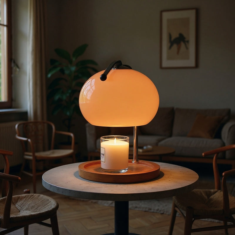 Wooden Disc Table Lamp