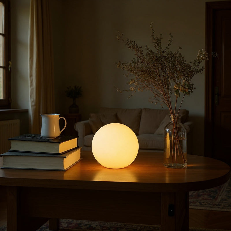 Glowing Orb Table Lamp