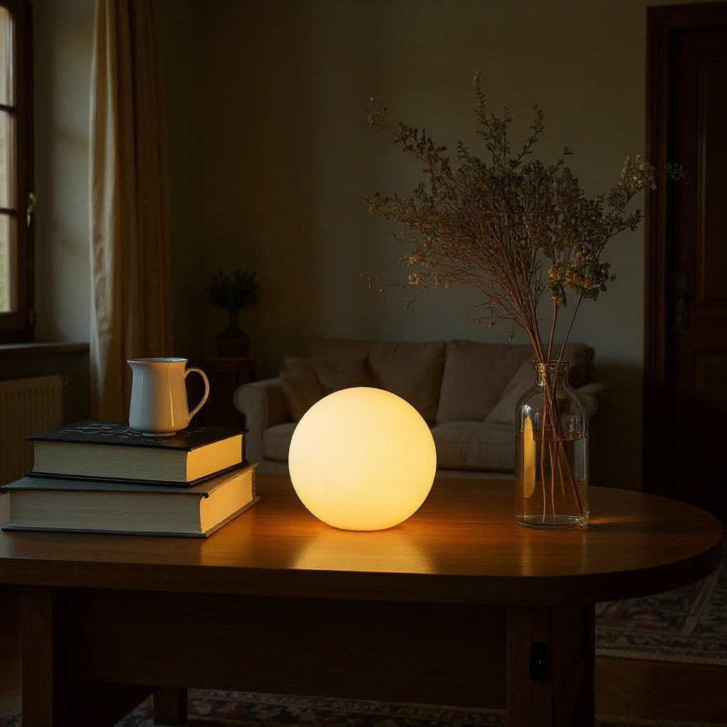 Glowing Orb Table Lamp