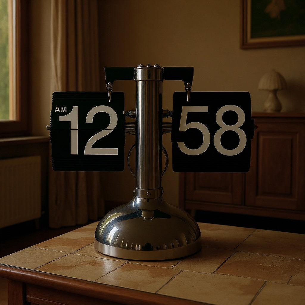 Retro Flip Clock - Split Flap Table Clock