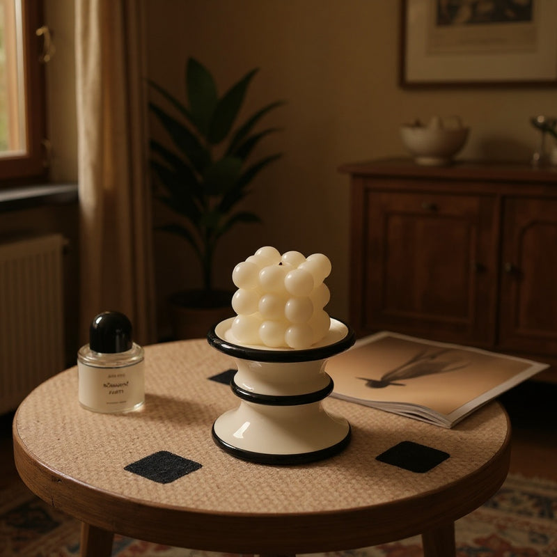 Retro Geometric Candle Holder