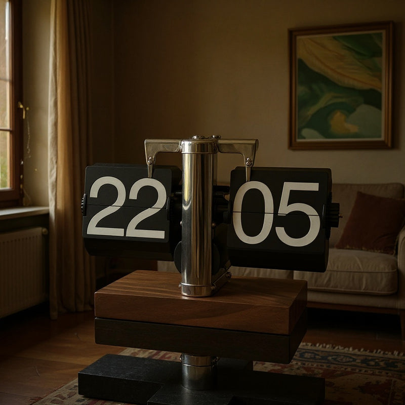 Retro Flip Clock - Split Flap Table Clock