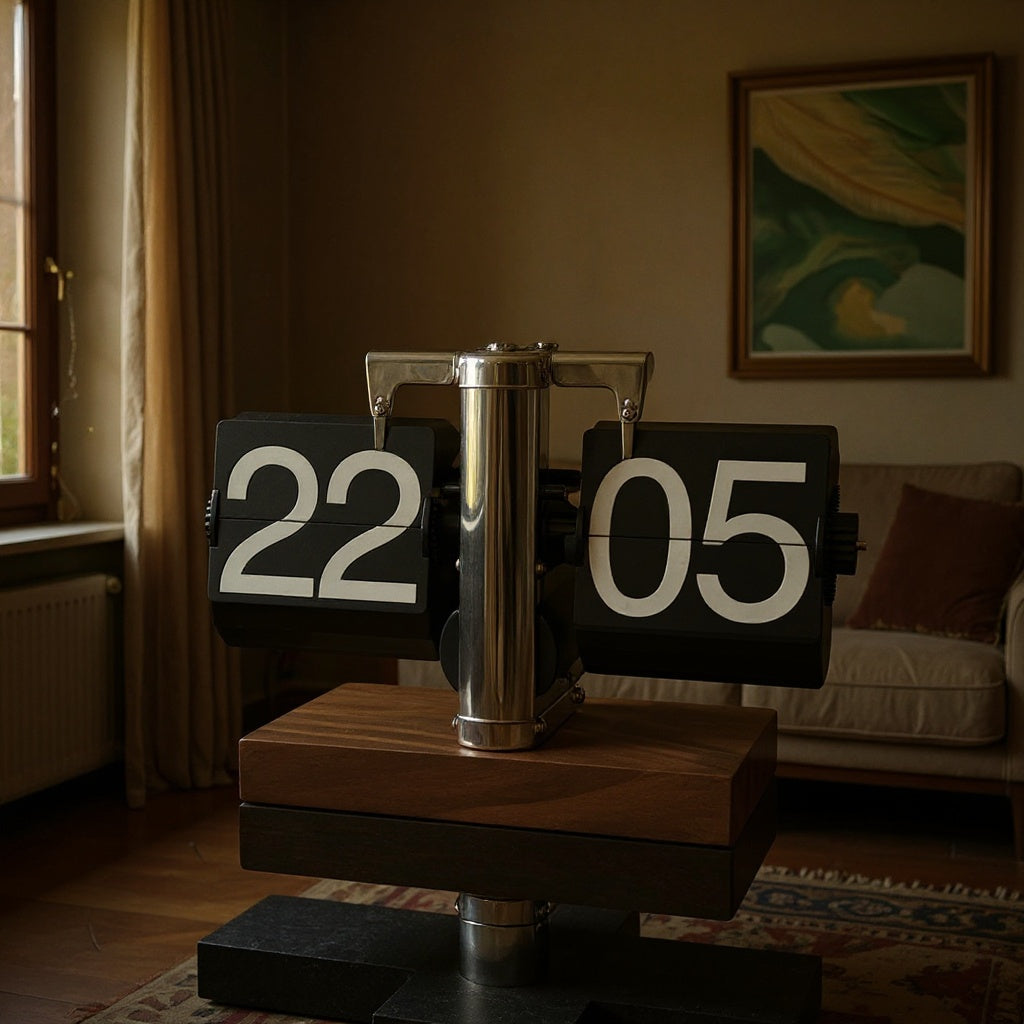 Retro Flip Clock - Split Flap Table Clock