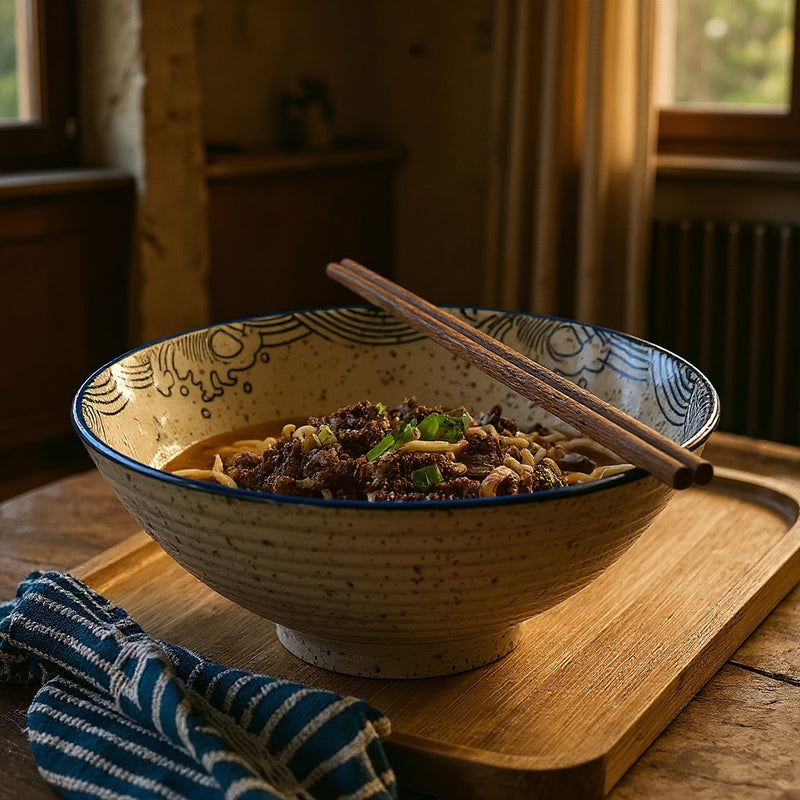 Japanese Ceramic Ramen Bowl