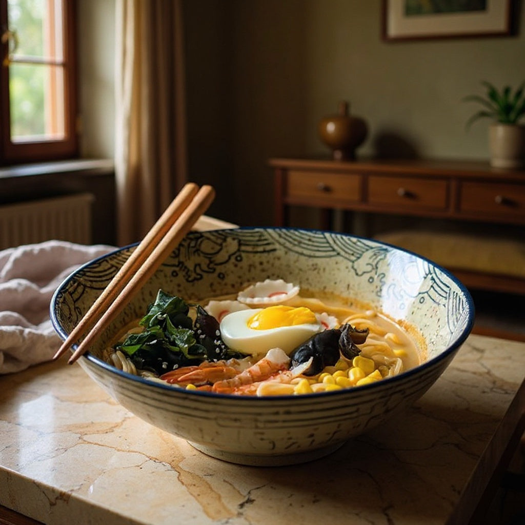 Japanese Ceramic Ramen Bowl
