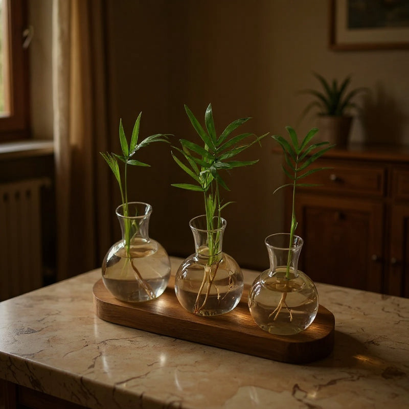 Walnut Glass Terrarium